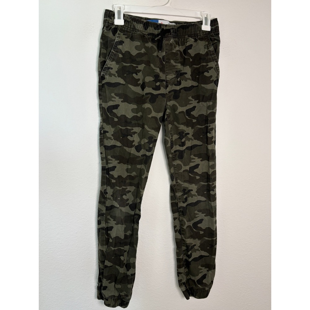 Old Navy Boys XL 14-16 Camo Built-In Flex Jogger Pants Green Camouflage Twill